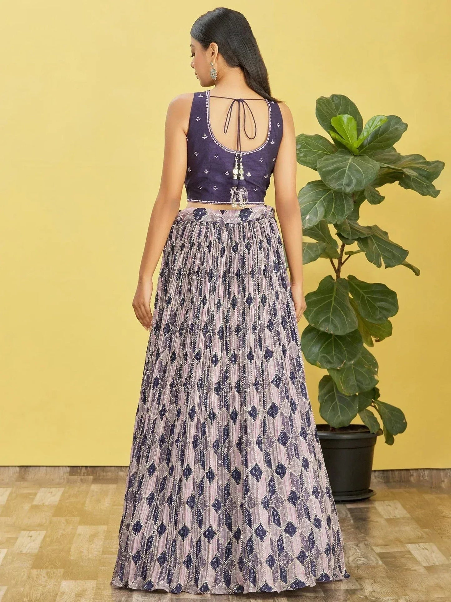 Tulsi Art Charming Blue Embroidered Chinon Festival Wear Lehenga Choli