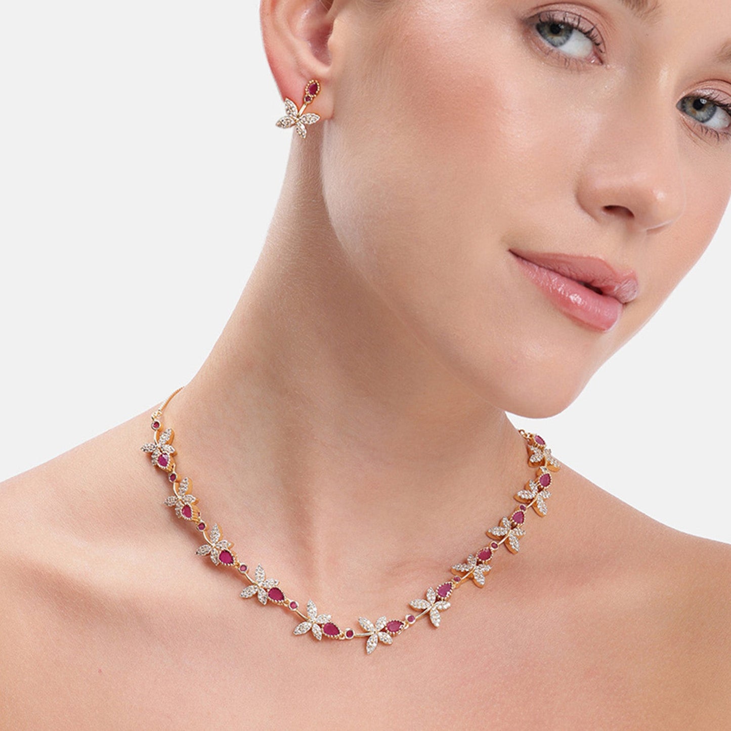 Enchanted Petal Necklace Set