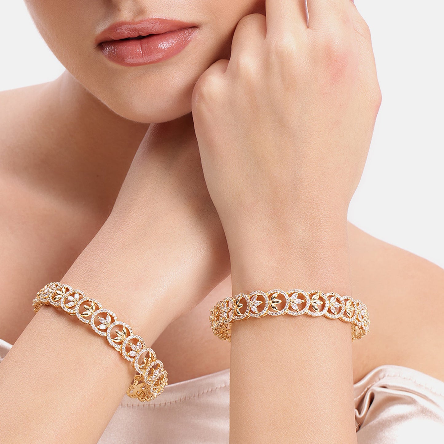 Starlight Bloom Bangles Size-2.6