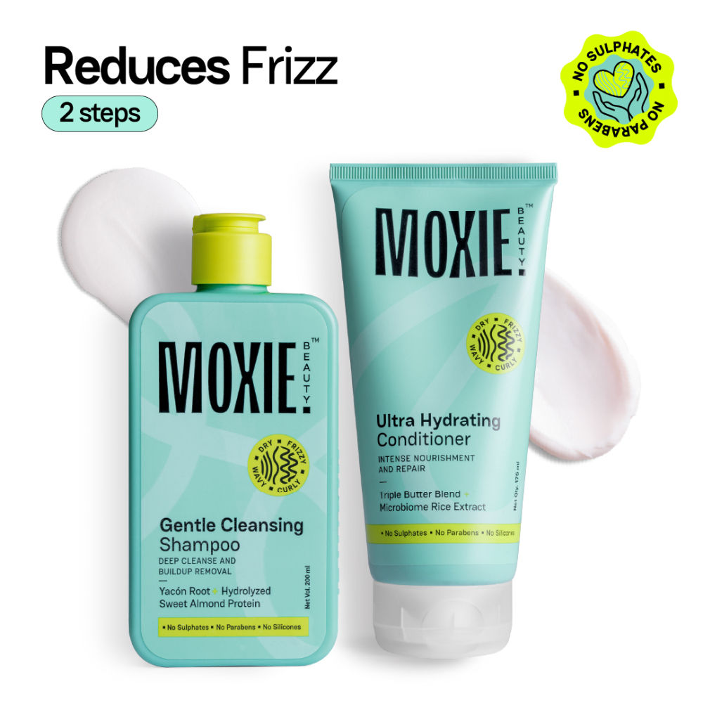 Moxie Beauty Rinse & Shine Duo - Shampoo & Conditioner for Dry and Frizzy Hair Combo