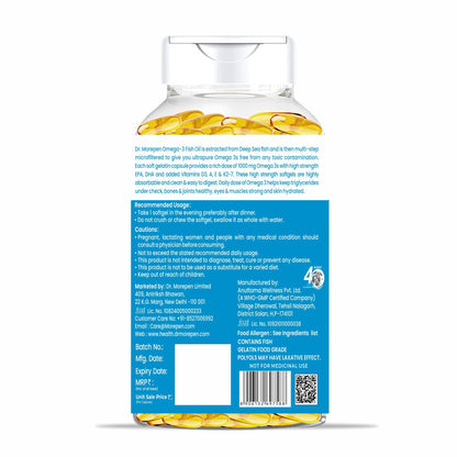 Dr. Morepen Omega 3 Deep Sea Fish Oil Softgels