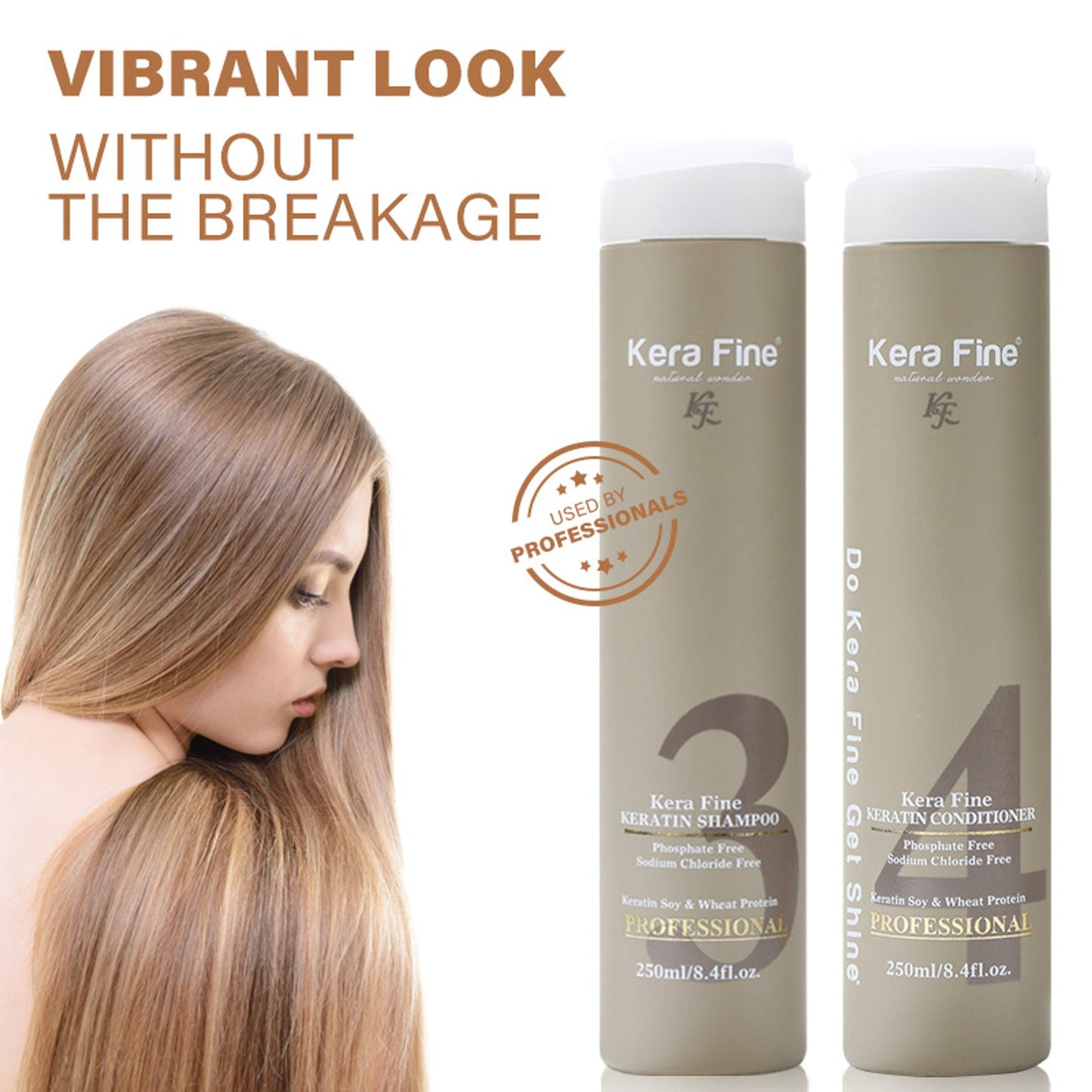 Kera Fine Keratin Shampoo & Conditioner Combo