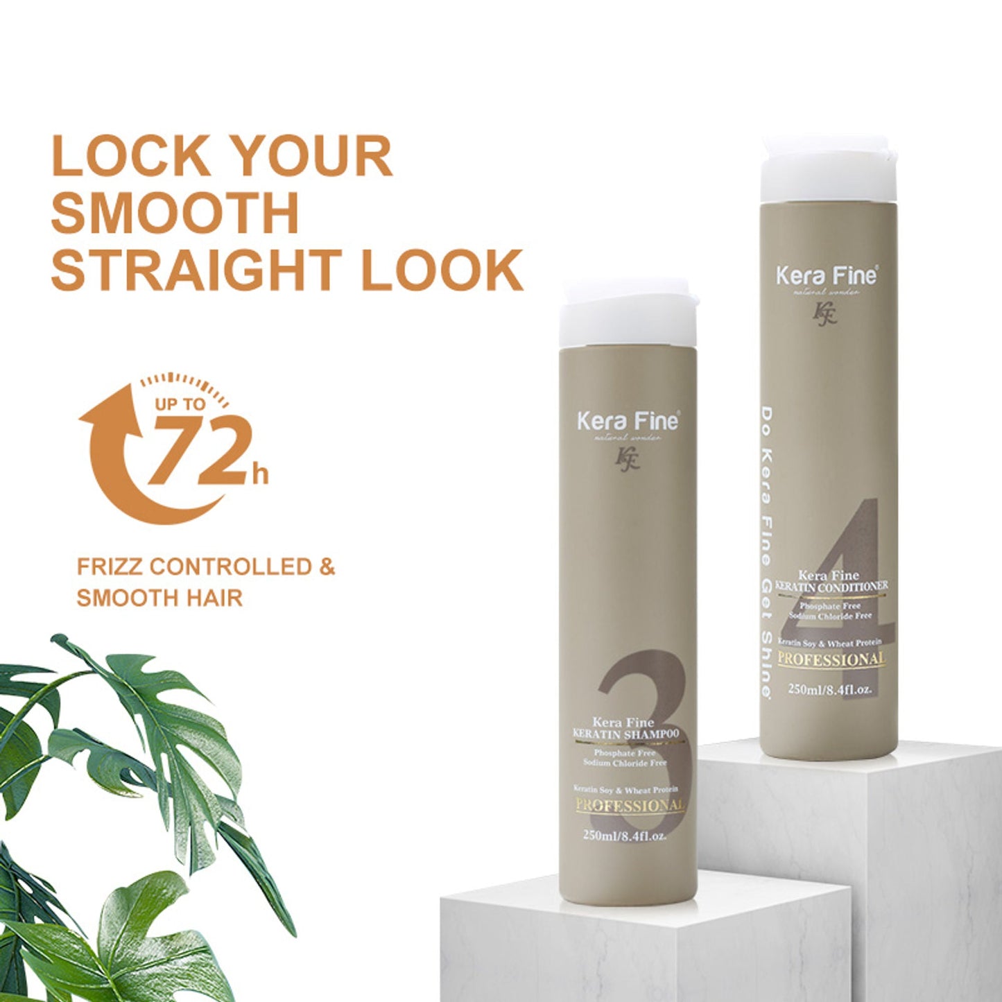 Kera Fine Keratin Shampoo & Conditioner Combo