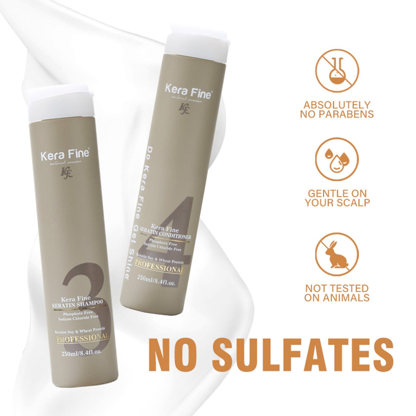 Kera Fine Keratin Shampoo & Conditioner Combo