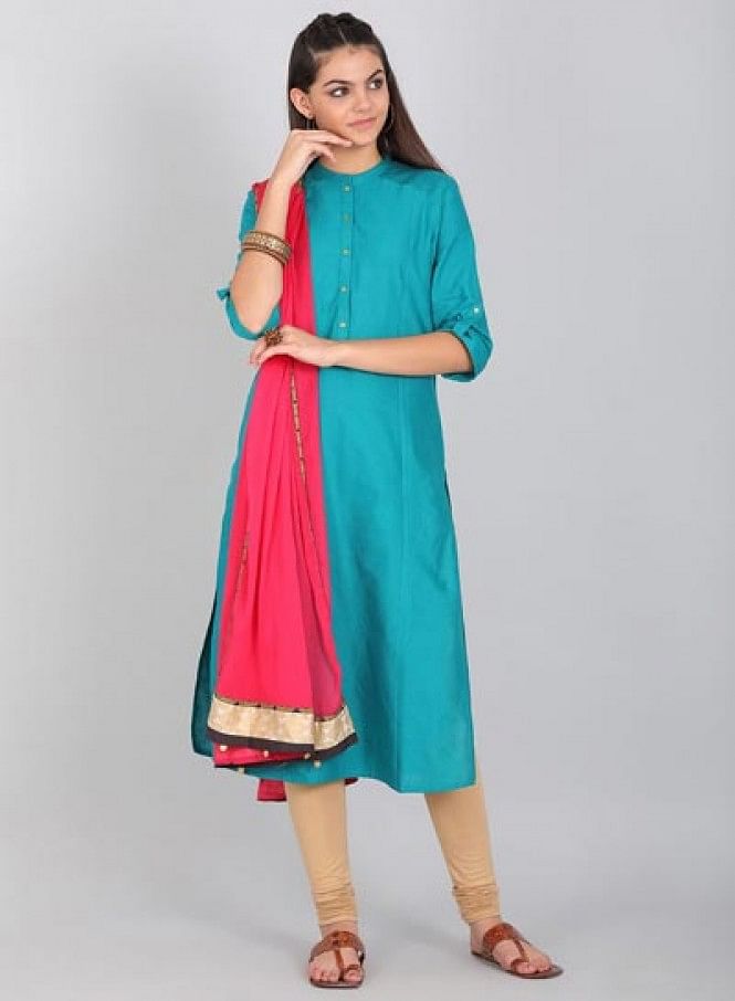 W for Woman Pink Chiffon Dupatta