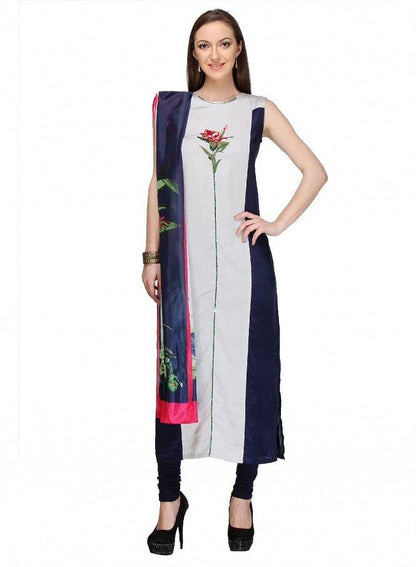 W for Woman White Embellished Stiletto kurta