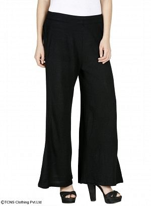W for Woman Black Palazzos