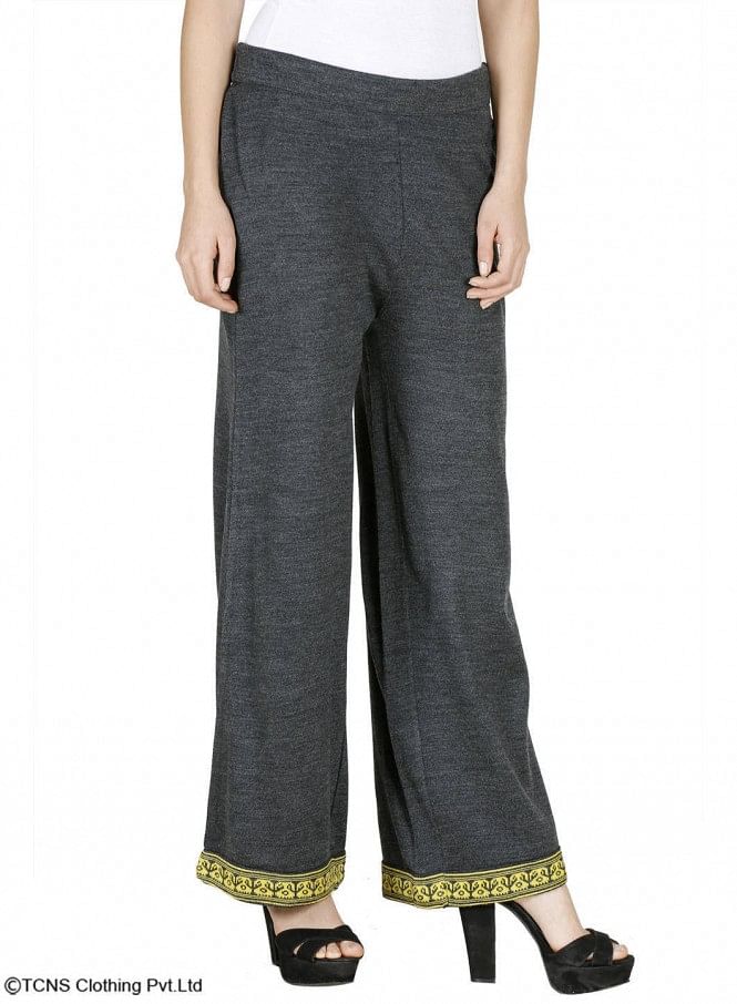 W for Woman Grey Palazzos