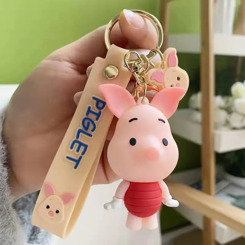 Piglet Silicone Keychain | Winnie The Pooh | 3D Lanyard Keychain | Premium |