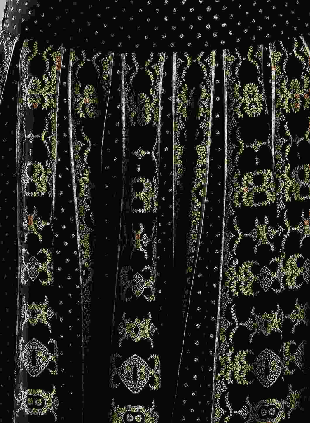 W for Woman Black Printed Skirt
