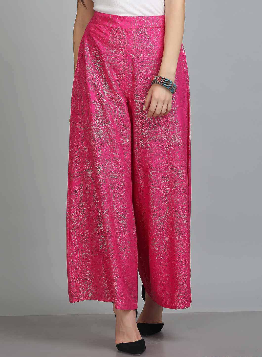 W for Woman Pink Glittery Culottes