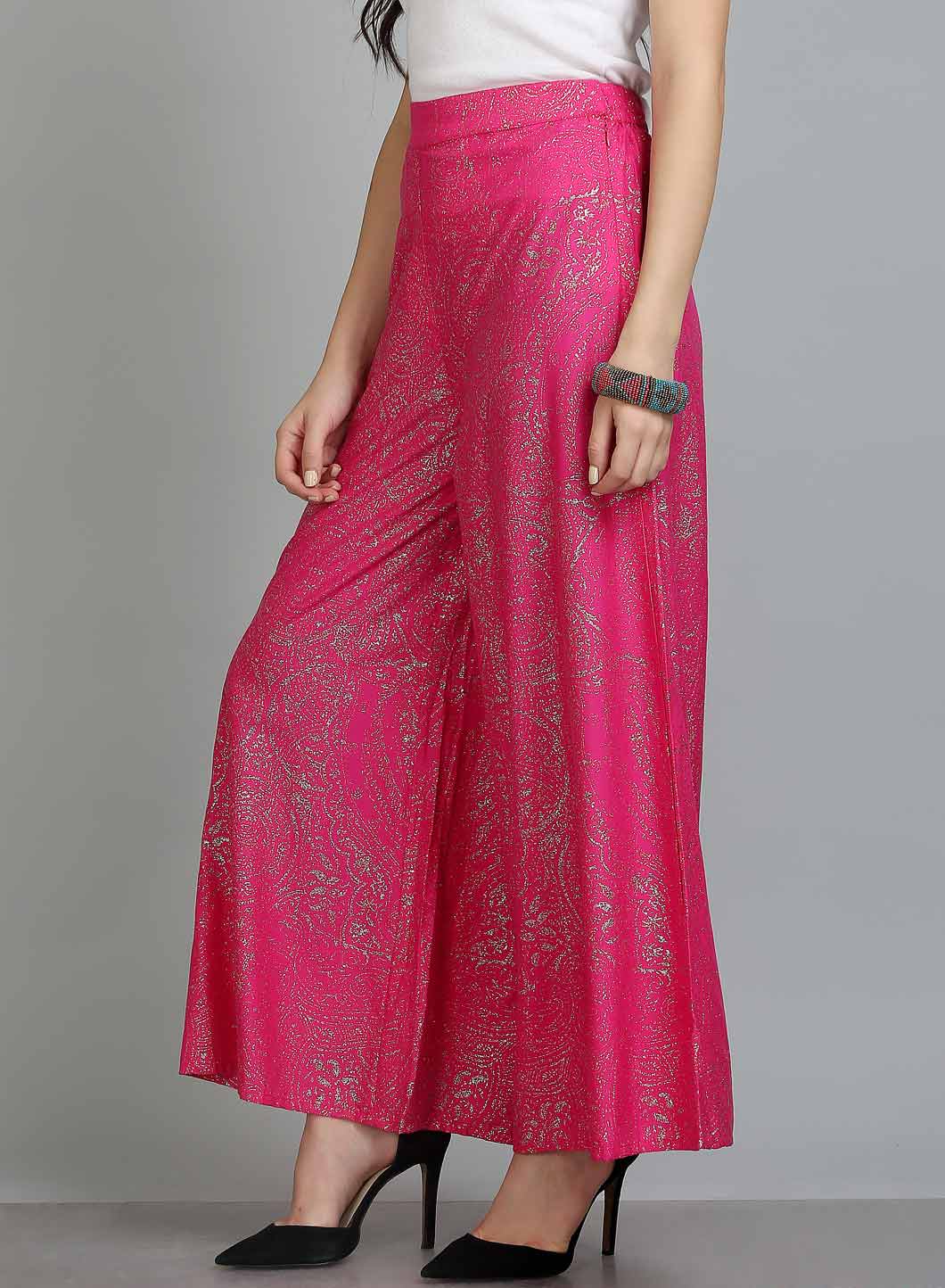 W for Woman Pink Glittery Culottes
