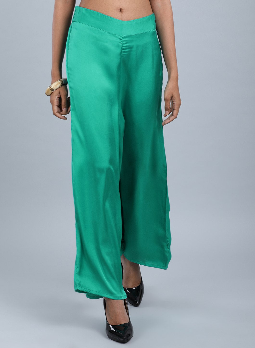 W for Woman Light Blue Flared Pants