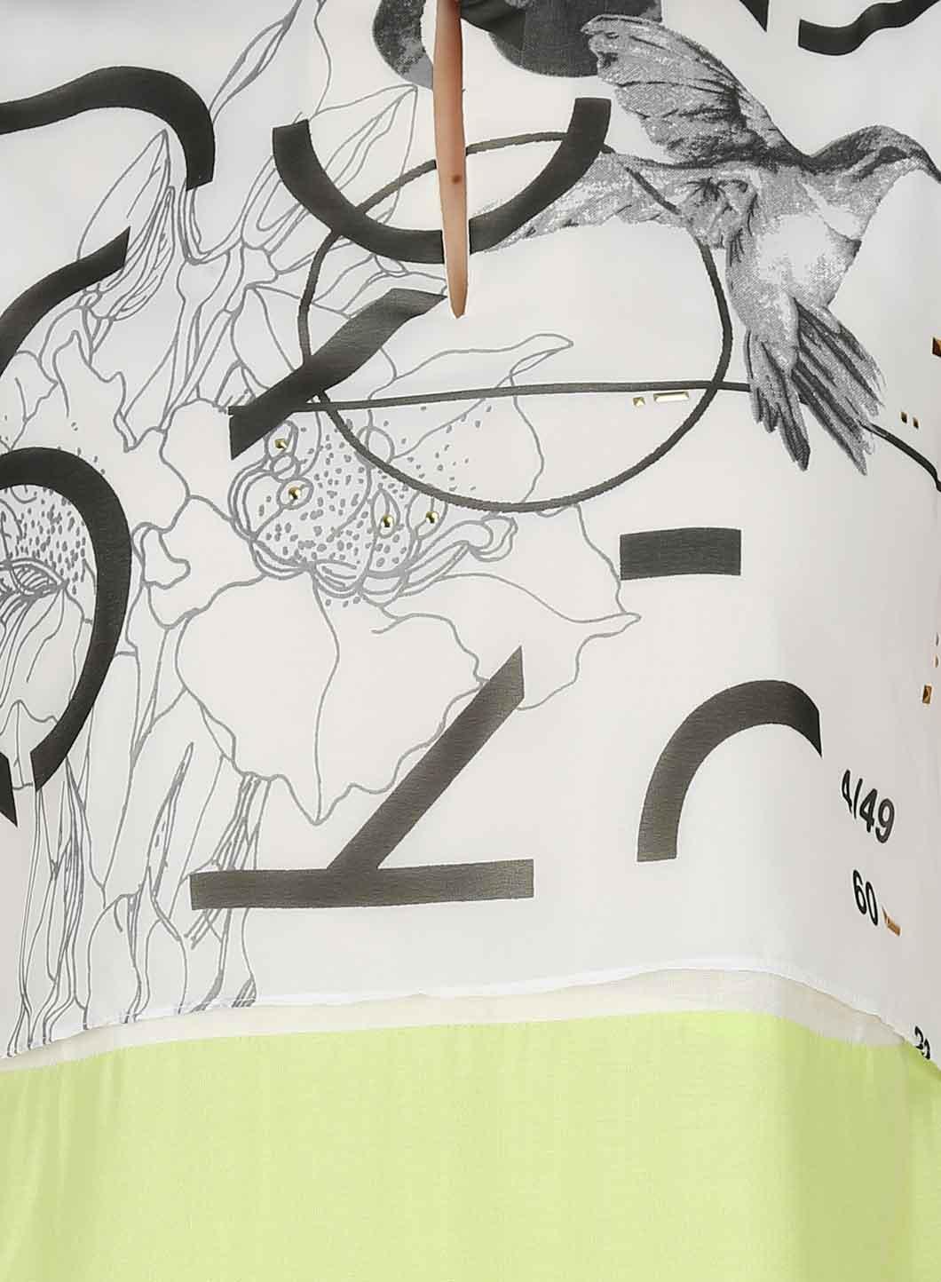 W for Woman Green A-Line Printed kurta