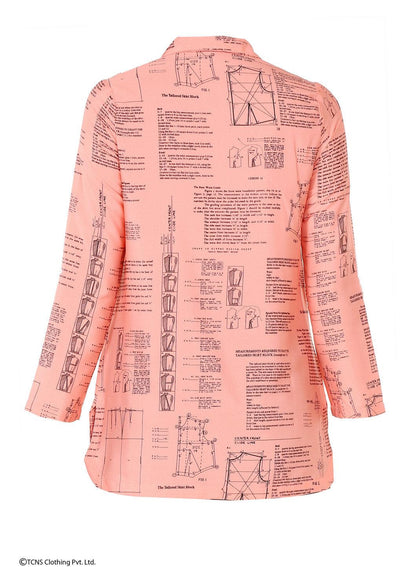 W for Woman Pink Printed Full Sleeve Top