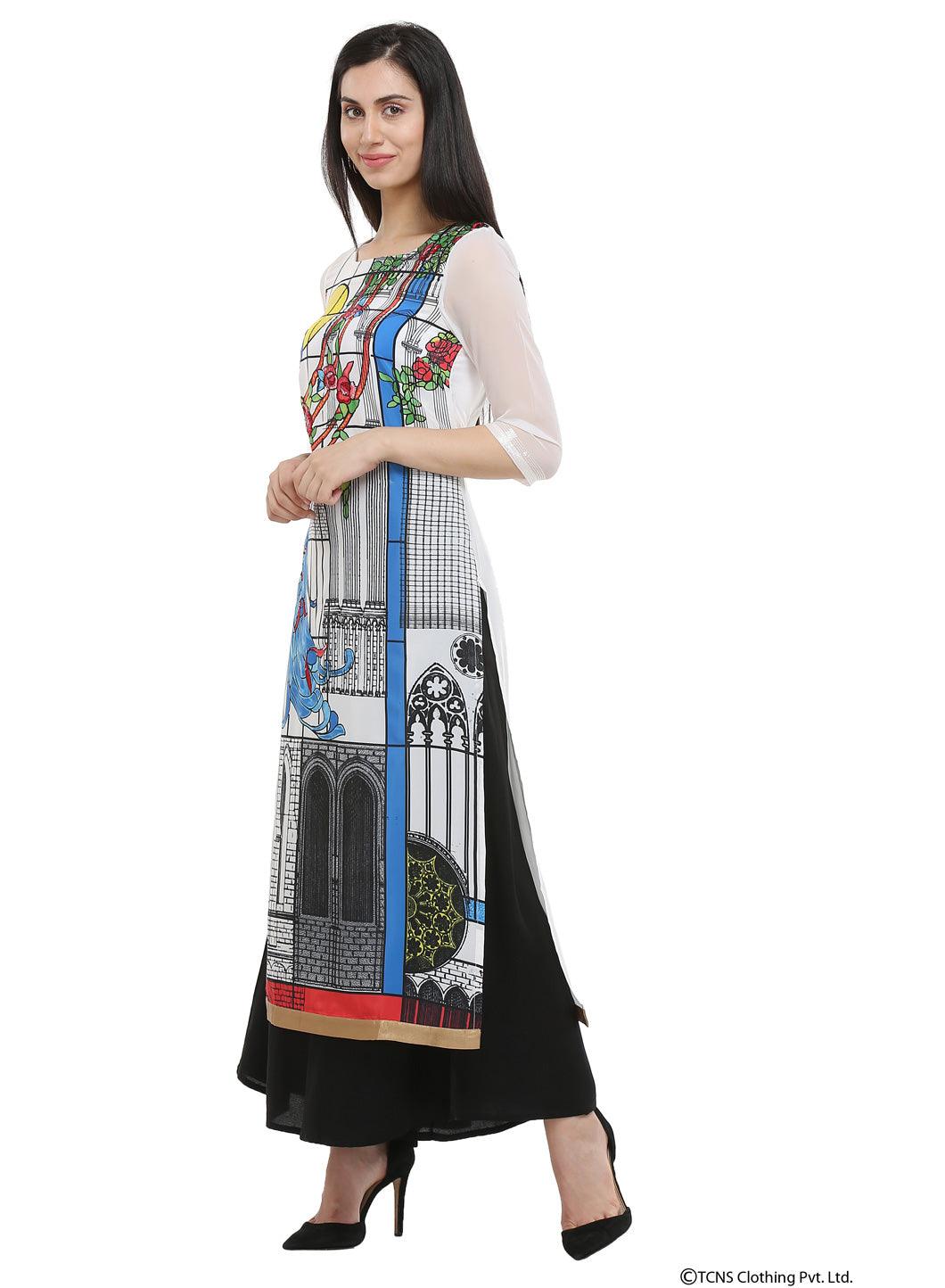 W for Woman Ecru Round Neck kurta