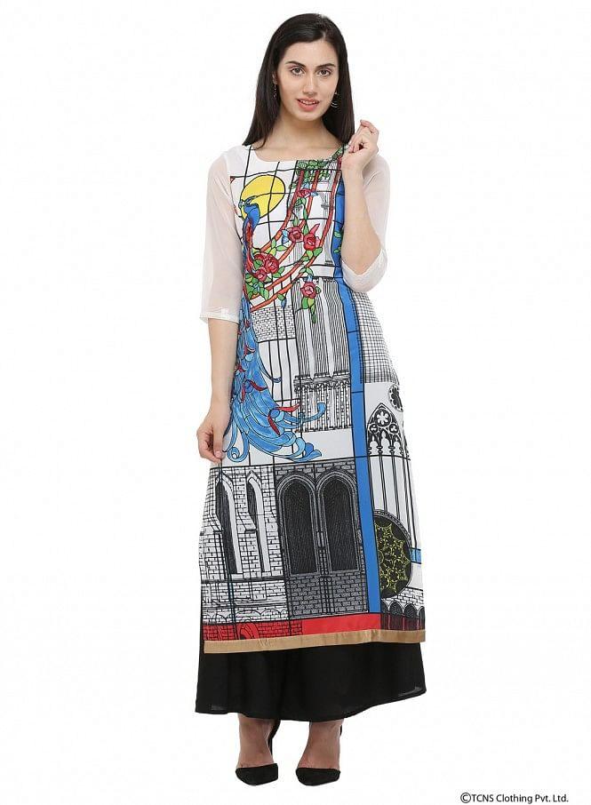 W for Woman Ecru Round Neck kurta