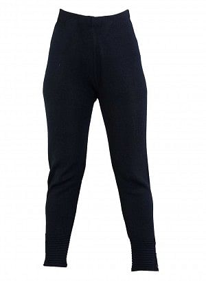 W for Woman Blue Solid Woollen Leggings