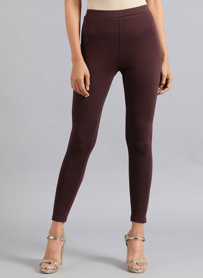 W for Woman Wine Solid Tights