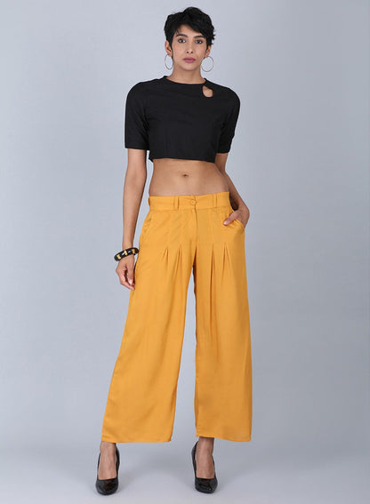W for Woman Mustard Tailored Volume Pants