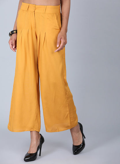 W for Woman Mustard Tailored Volume Pants