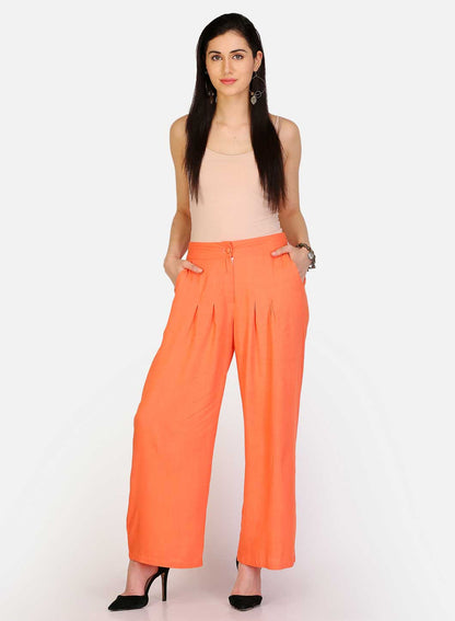 W for Woman Peach Pleated Pants