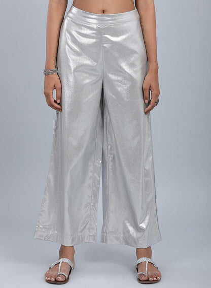 W for Woman Silver Glitter Pants