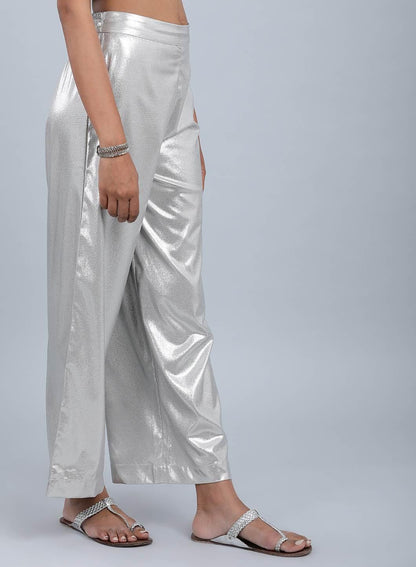 W for Woman Silver Glitter Pants
