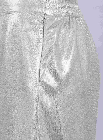W for Woman Silver Glitter Pants