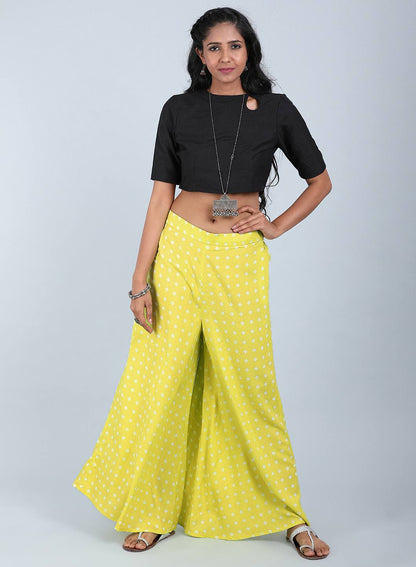 W for Woman Green Printed Culottes