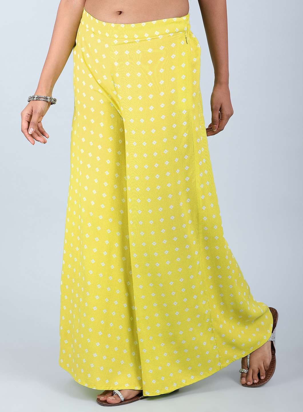 W for Woman Green Printed Culottes