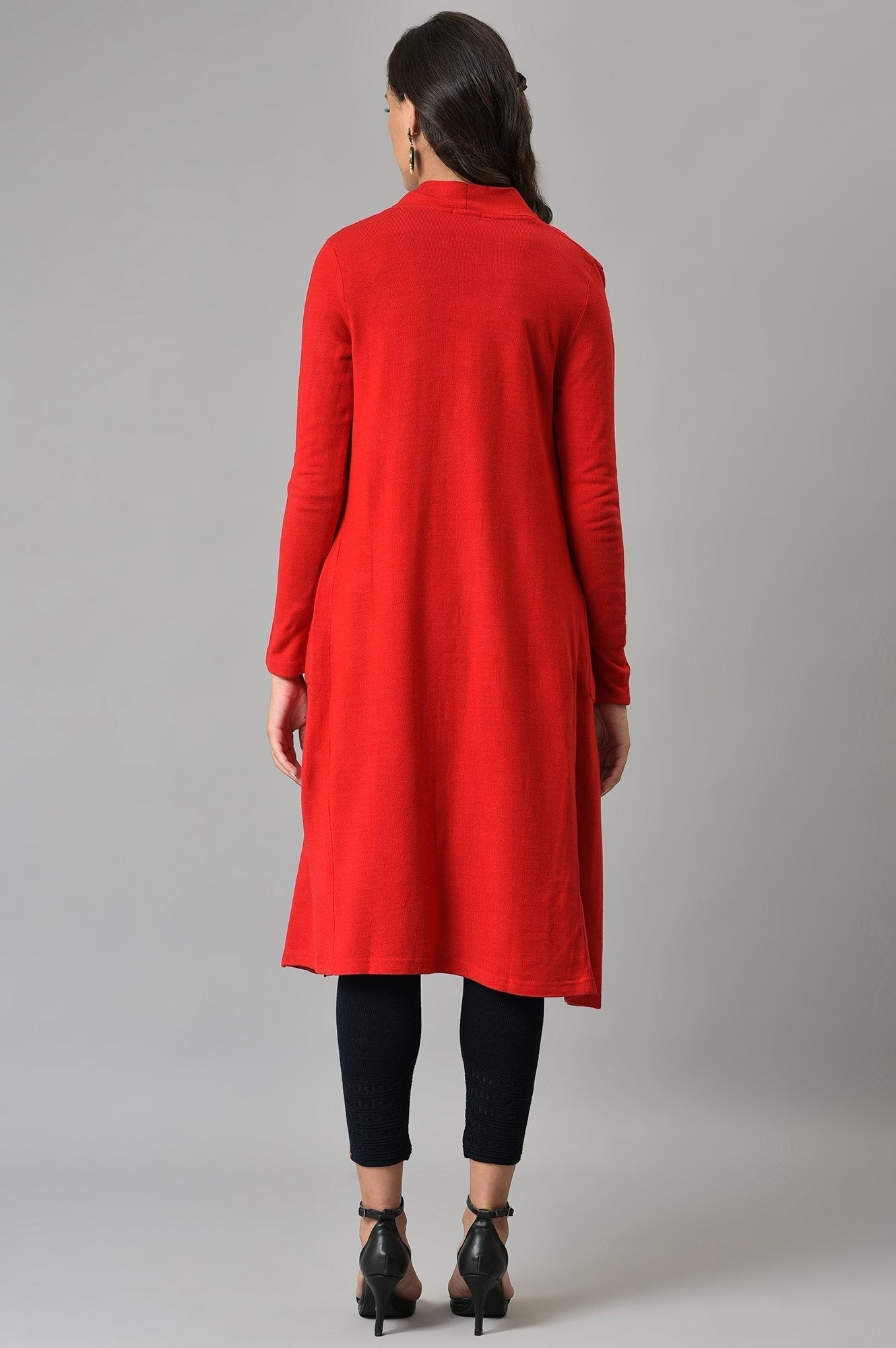W for Woman Red Basic Cardigan
