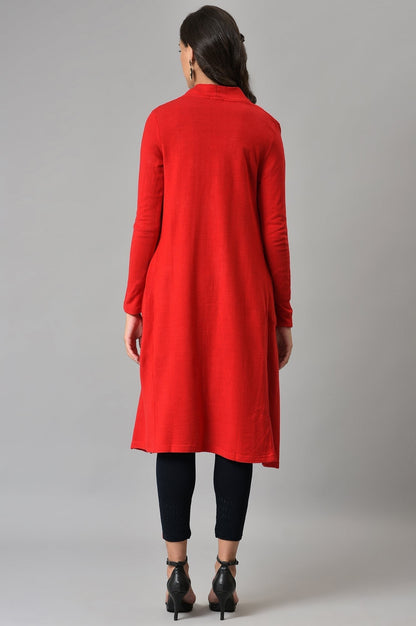 W for Woman Red Basic Cardigan