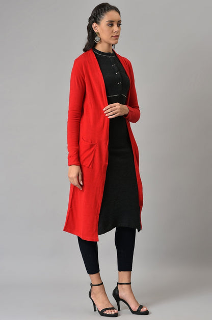 W for Woman Red Basic Cardigan