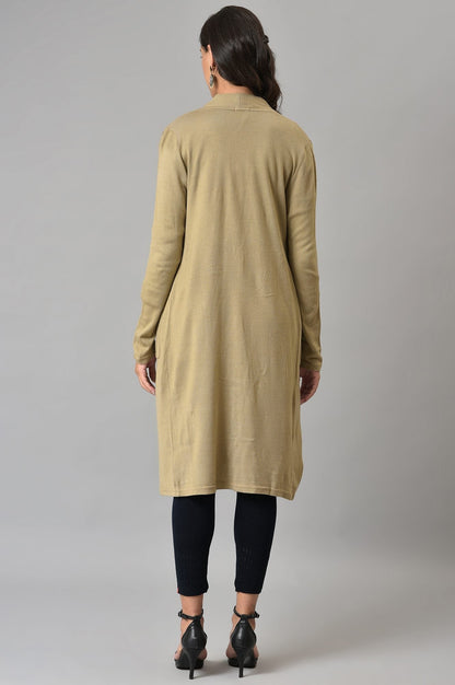 W for Woman Beige Basic Cardigan