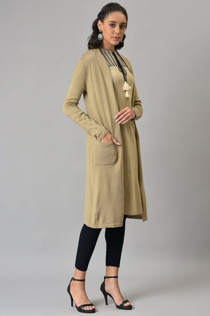 W for Woman Beige Basic Cardigan