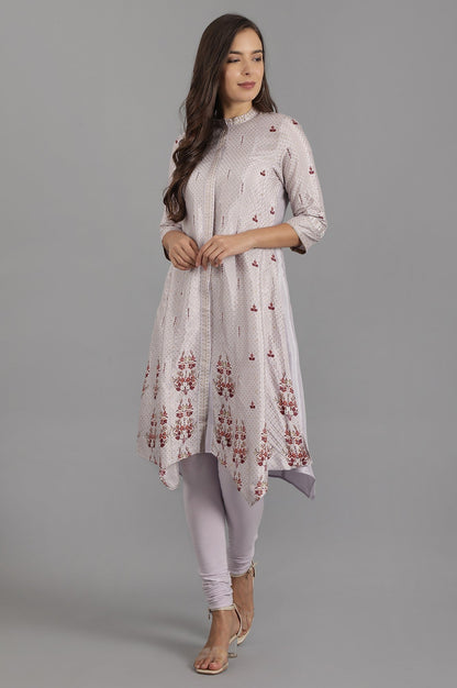 W for Woman Purple Knitted Churidar