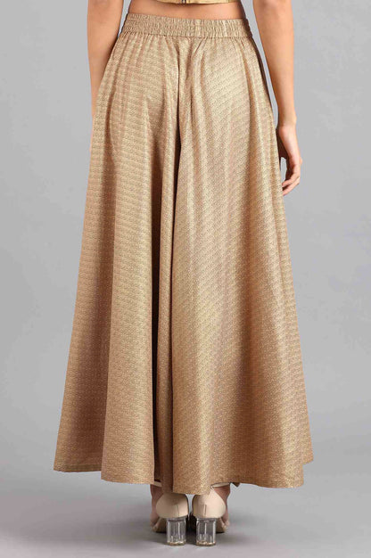 W for Woman Beige Glitter Print Skirt