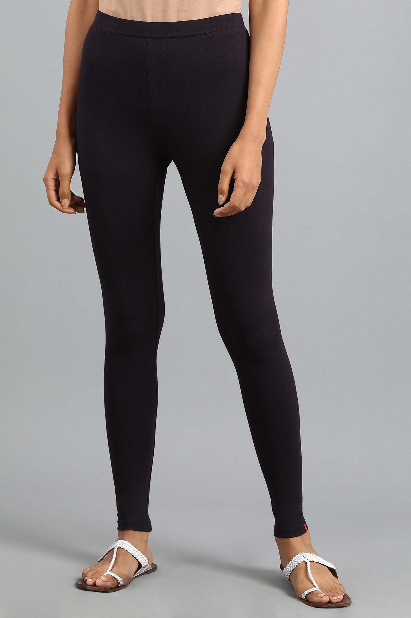 W for Woman Blue Solid Tights