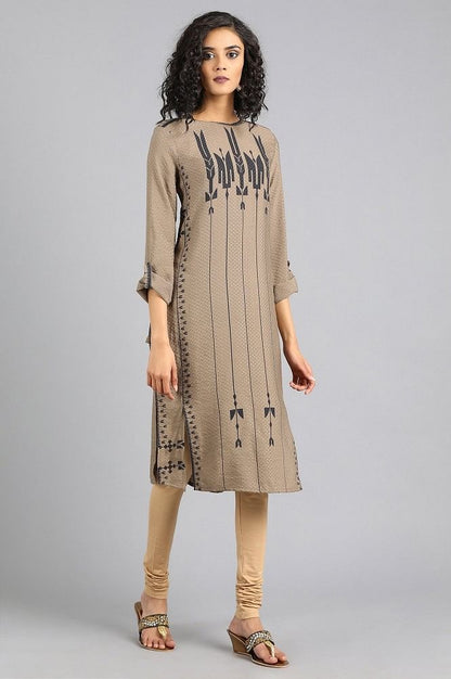 W for Woman Gold Solid Churidar