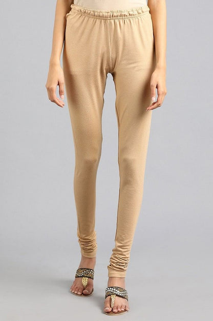 W for Woman Gold Solid Churidar