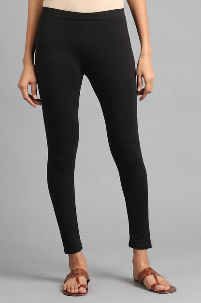 W for Woman Black Solid Tights