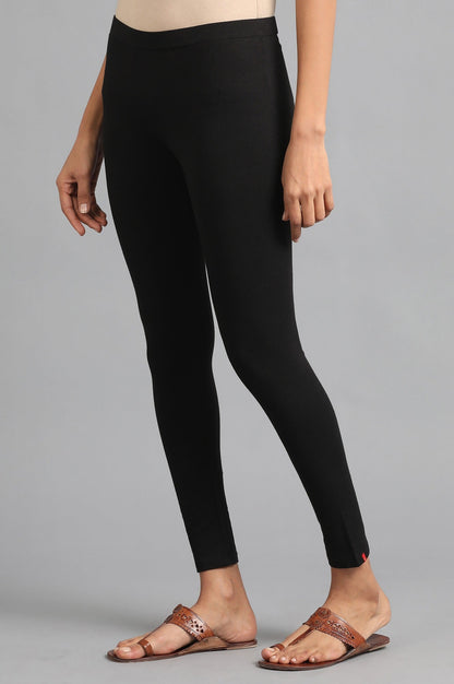 W for Woman Black Solid Tights