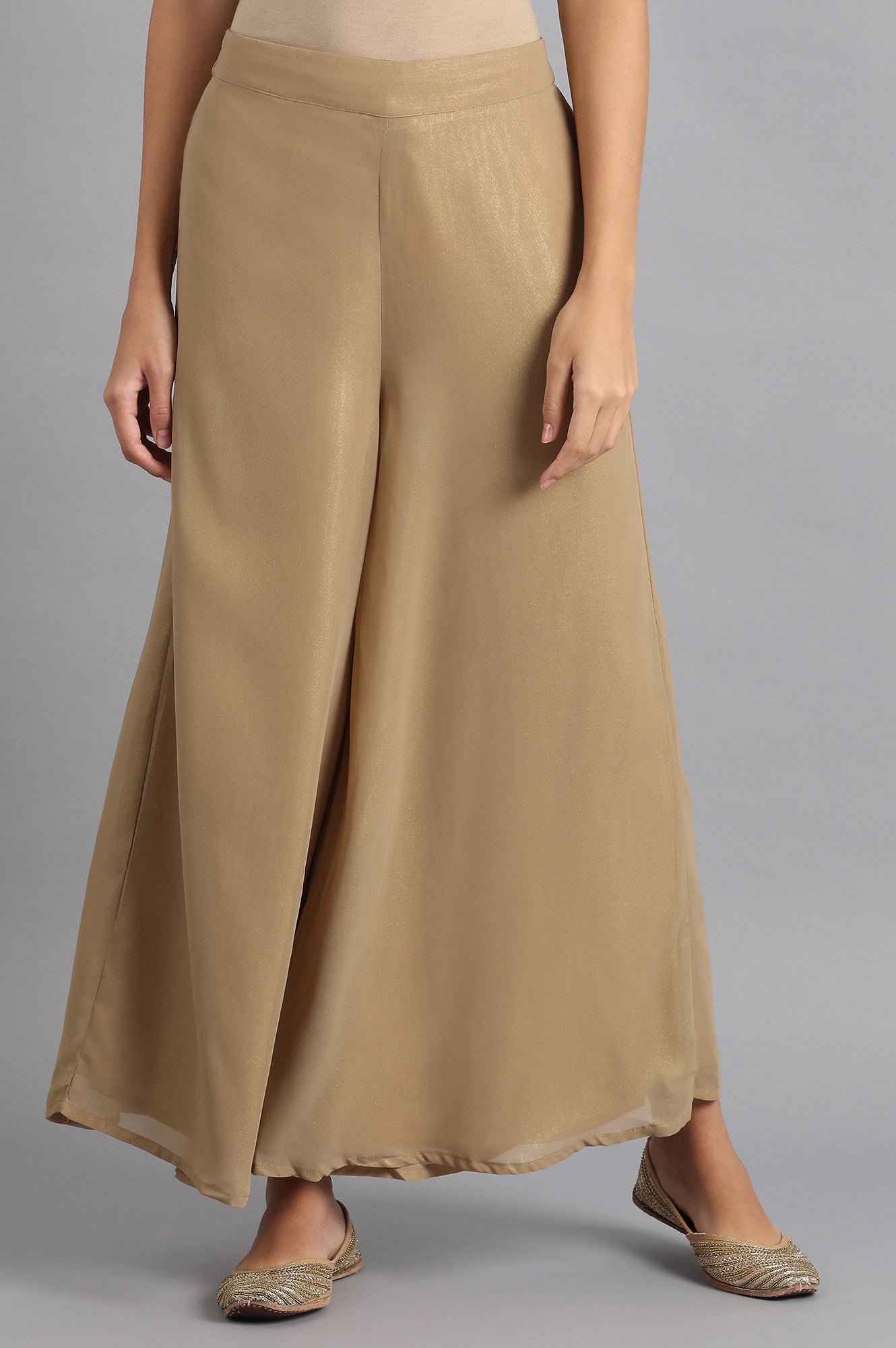 W for Woman Golden Flared Pants