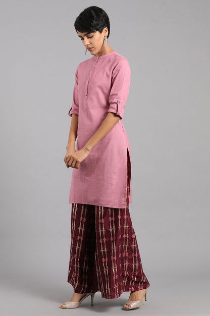 W for Woman Maroon Flared Pants