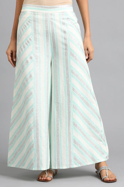 W for Woman Blue Striped Pants