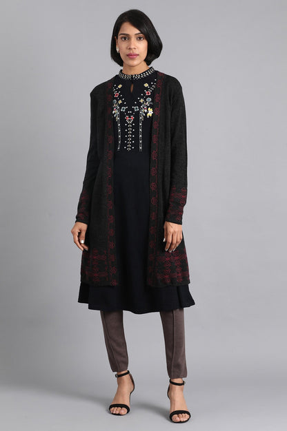 W for Woman Dark Grey Knitted Cardigan