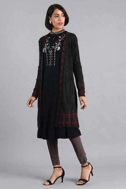 W for Woman Dark Grey Knitted Cardigan