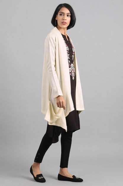 W for Woman Off-White Basic Cardigan