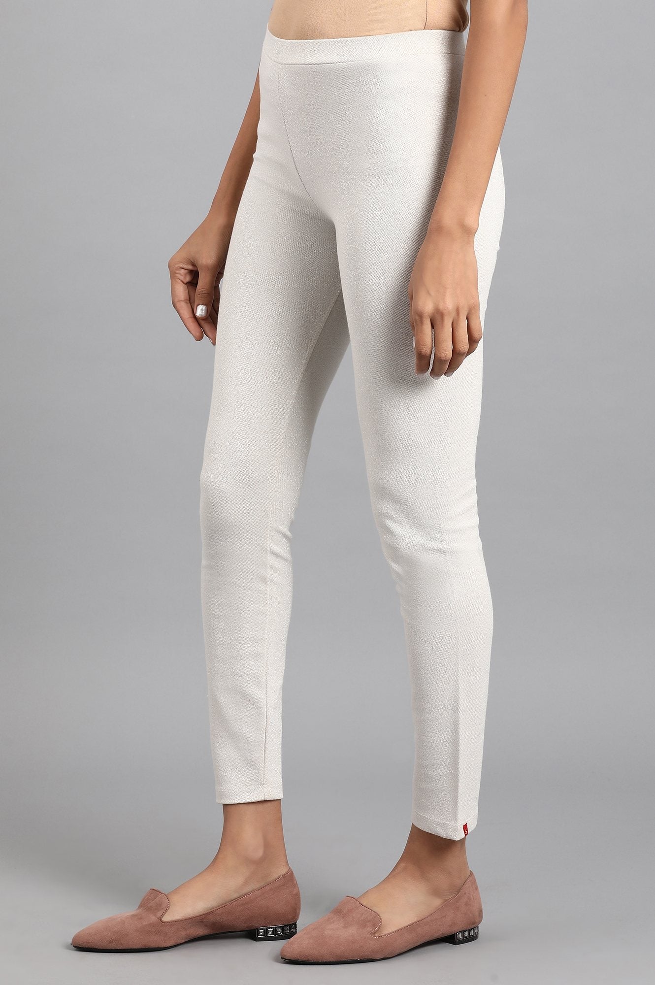 W for Woman Ecru Solid Winter Tights
